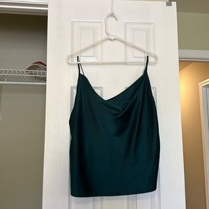dark green tank top